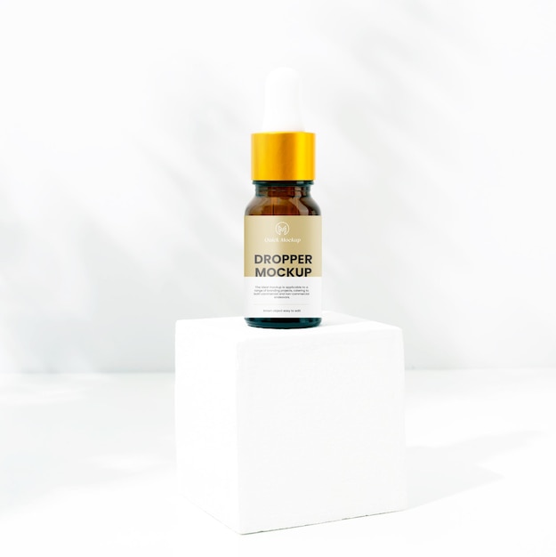 modèle de bouteille de goutte-à-goutte en ambre pour le marquage