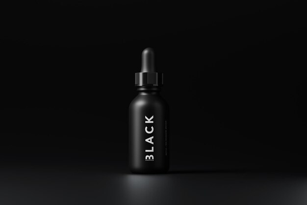 modèle de bouteille à goutte à goutte noire