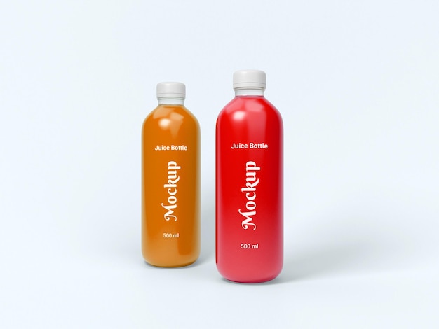 Modèle de bouteille de jus entièrement modifiable avec différentes saveurs