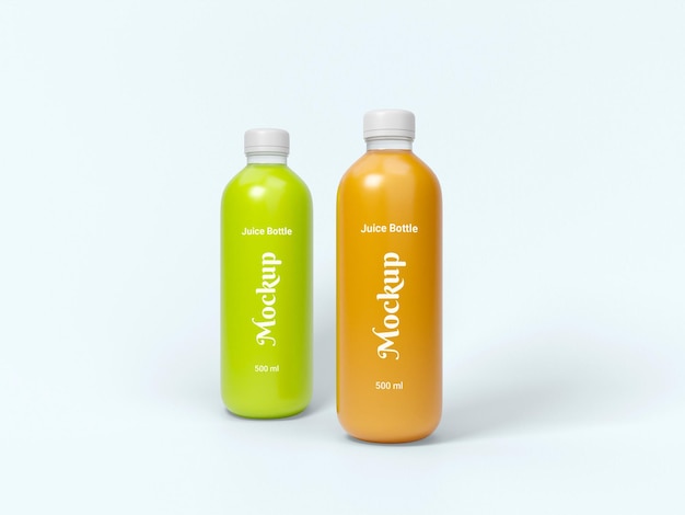 Modèle de bouteille de jus entièrement modifiable avec différentes saveurs