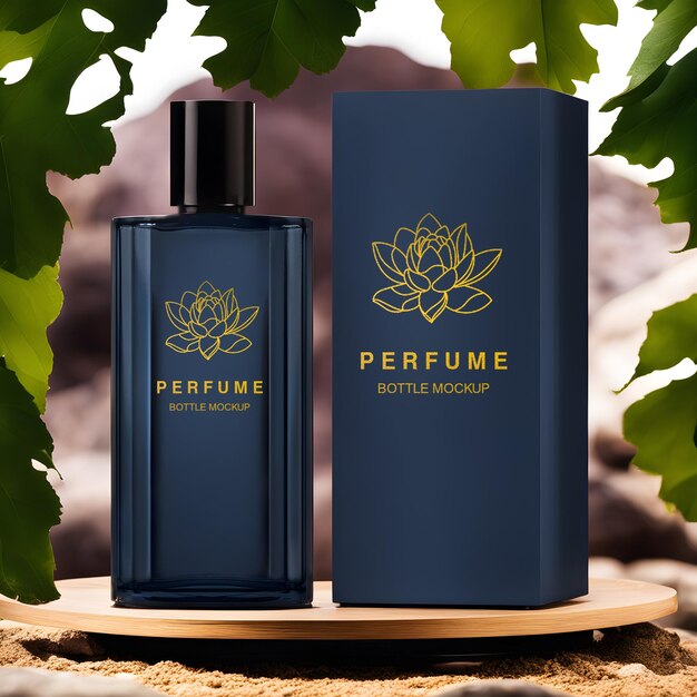 PSD modèle de bouteille de parfum en psd de style minimal