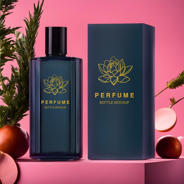 PSD modèle de bouteille de parfum en psd de style minimal