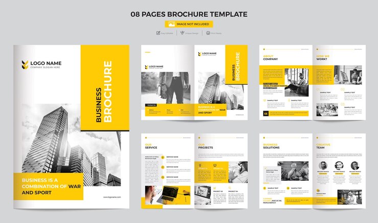 PSD modèle de brochure 08 pages d'entreprise