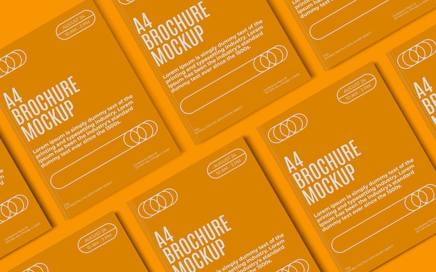 Modèle de brochure A4 avec marque orange