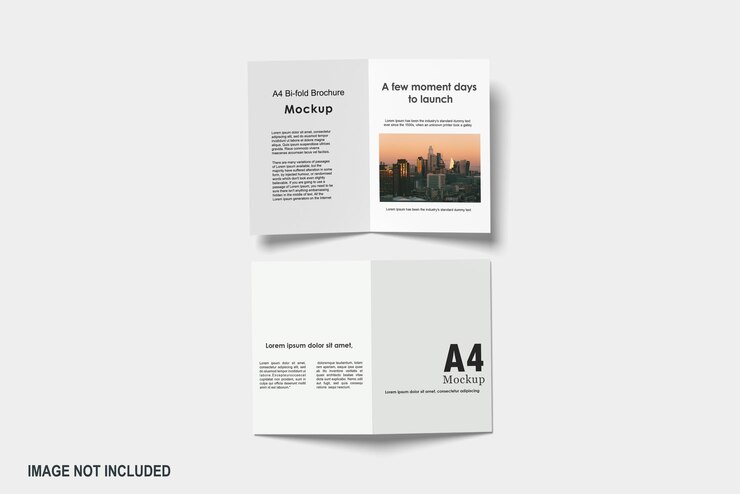 PSD modèle de brochure bifold réaliste