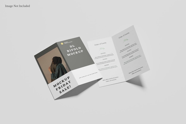 Modèle de brochure à double pli de taille Dl