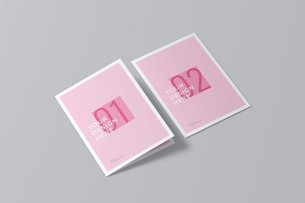 Modèle de brochure à double pli
