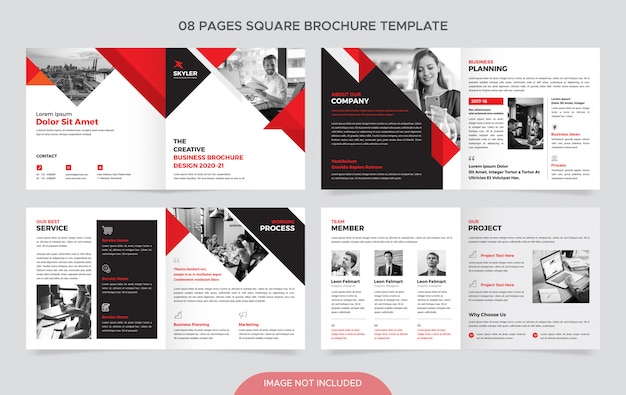 PSD modèle de brochure de entreprise carrée