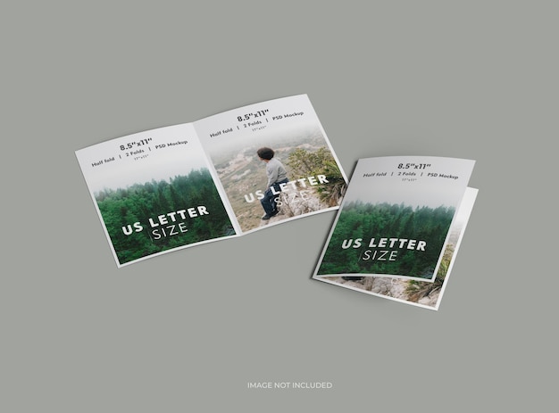 Modèle de brochure de lettre Half Fold US personnalisable pour présenter votre conception