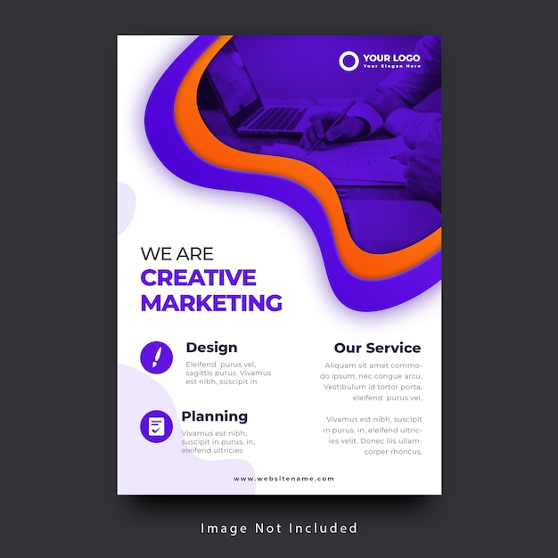 Modèle de brochure marketing créatif