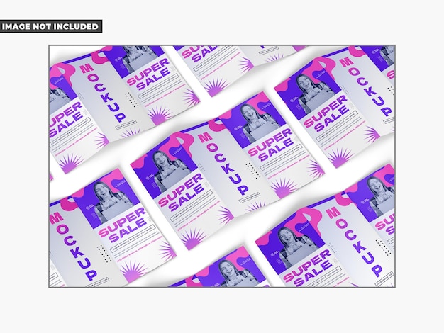 Modèle de brochure en papier triplé