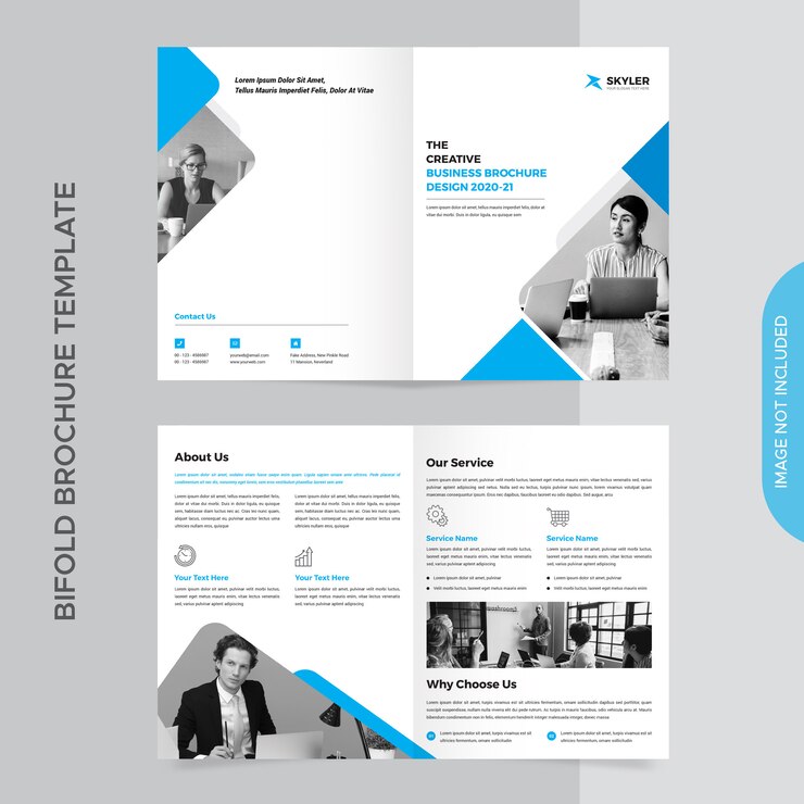 PSD modèle de brochure de pliage d'affaires