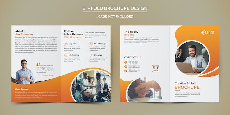 PSD modèle de brochure de pliage d'entreprise