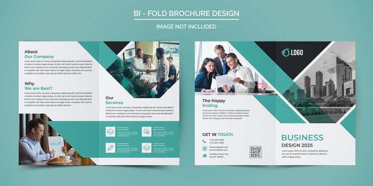 PSD modèle de brochure de pliage d'entreprise