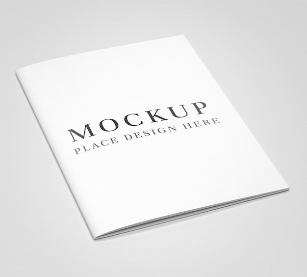 Modèle de brochure pliée minimale sur fond blanc
