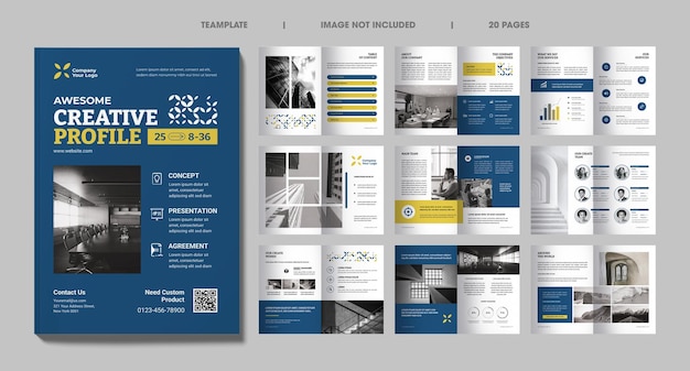 Modèle de brochure de profil créatif de l'entreprise