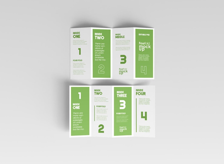 PSD modèle de brochure à quatre volets