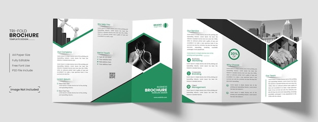 PSD modèle de brochure à trois volets corporatif