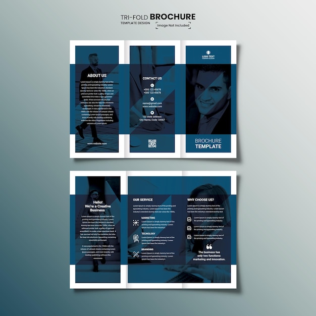 PSD modèle de brochure à trois volets d'entreprise créative