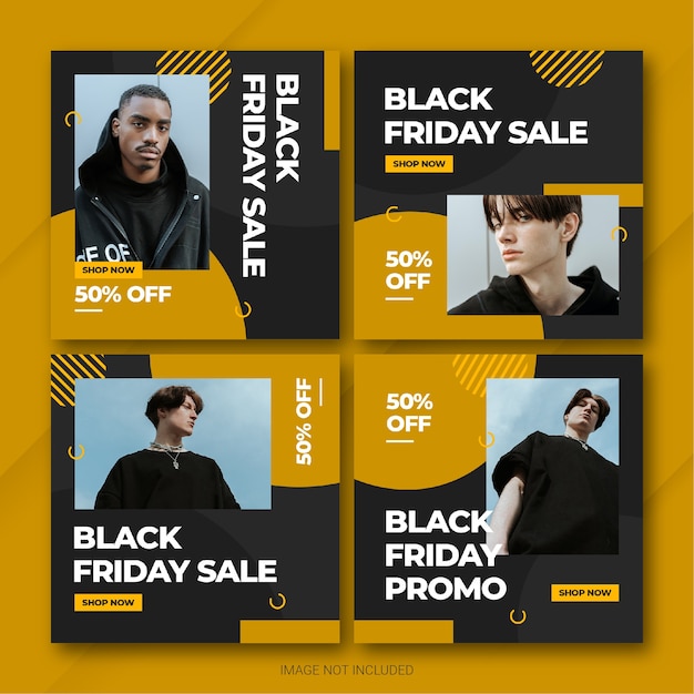 Modèle De Bundle De Publication Instagram De La Campagne Black Friday