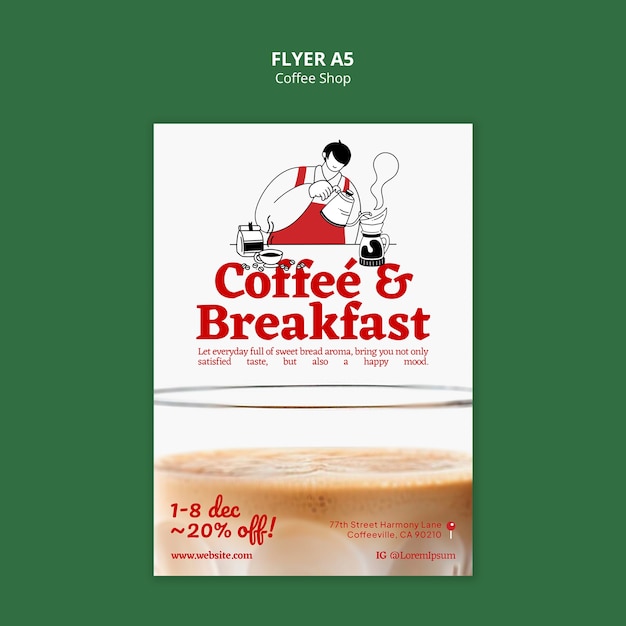 Un modèle de café délicieux