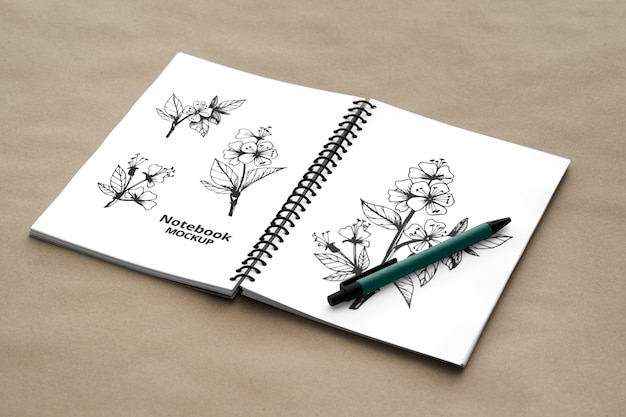 Modèle de cahier d'artisanat en papier