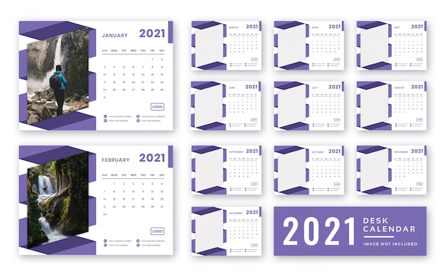 Modèle De Calendrier De Bureau 2021