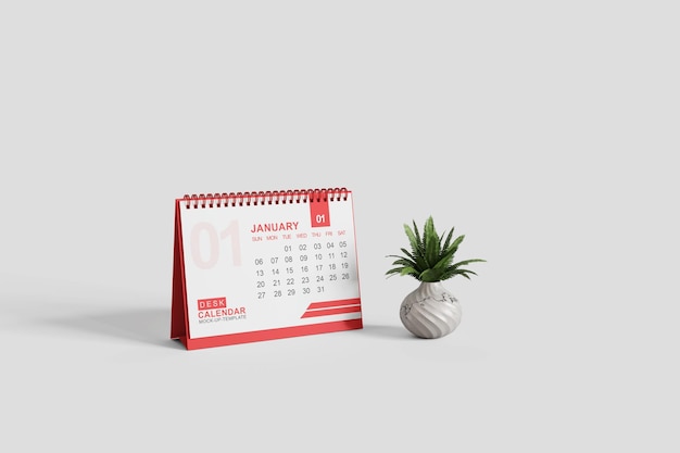 PSD modèle de calendrier horizontal du bureau du psd