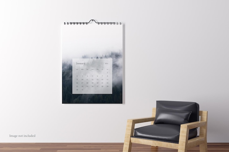 PSD modèle de calendrier mural