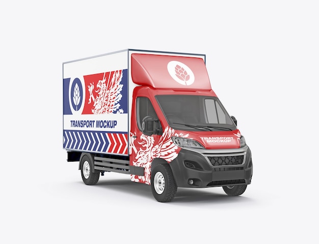 PSD modèle de camion à boîte commercial