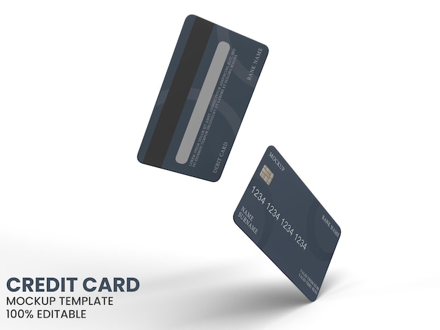 Modèle de carte de crédit ou de débit en plastique