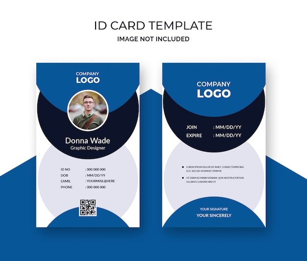 Modèle de carte d'identité de bureau d'entreprise