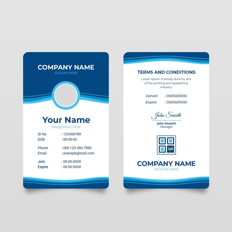PSD modèle de carte d'identité du bureau de l'entreprise