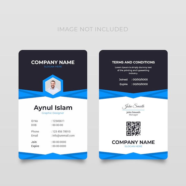 modèle de carte d'identité d'entreprise conception créative et unique