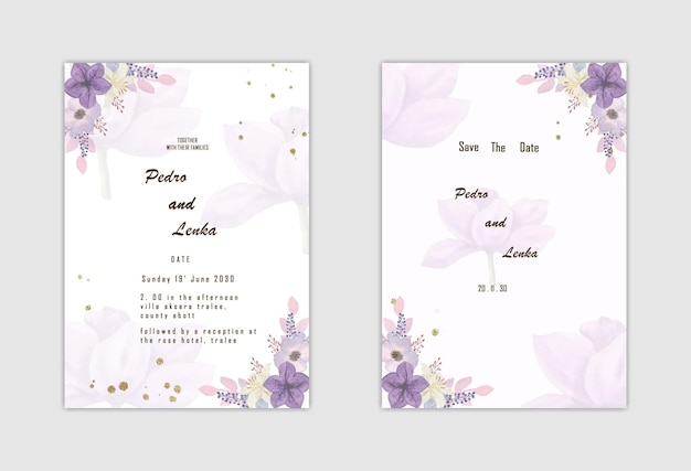 Modèle De Carte D'invitation De Belles Roses Psd