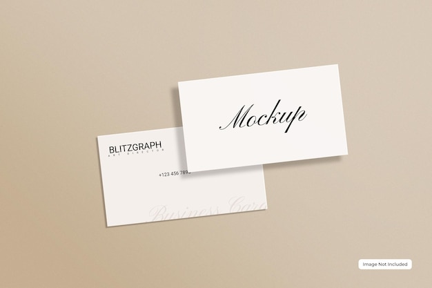 Modèle de carte de visite sur fond beige