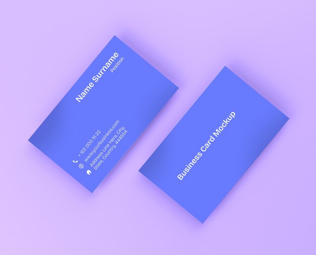 modèle de carte de visite sur fond violet