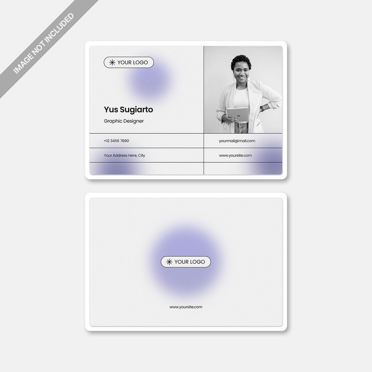 PSD modèle de carte de visite gradint conception de carte de business au gradient bruyant minimaliste