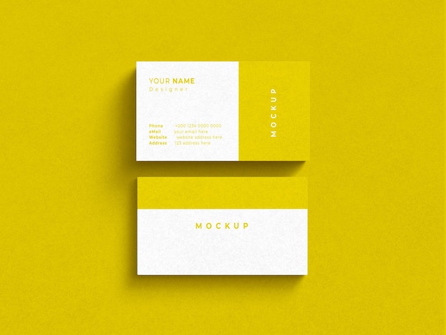 Modèle de carte de visite jaune