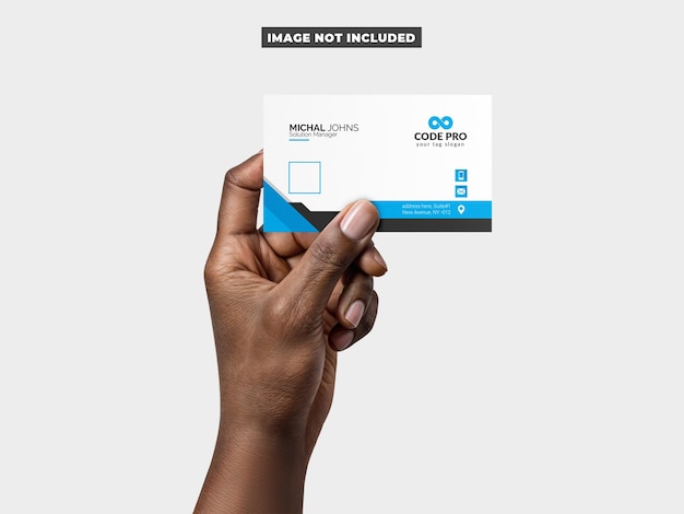 Modèle de carte de visite à la main