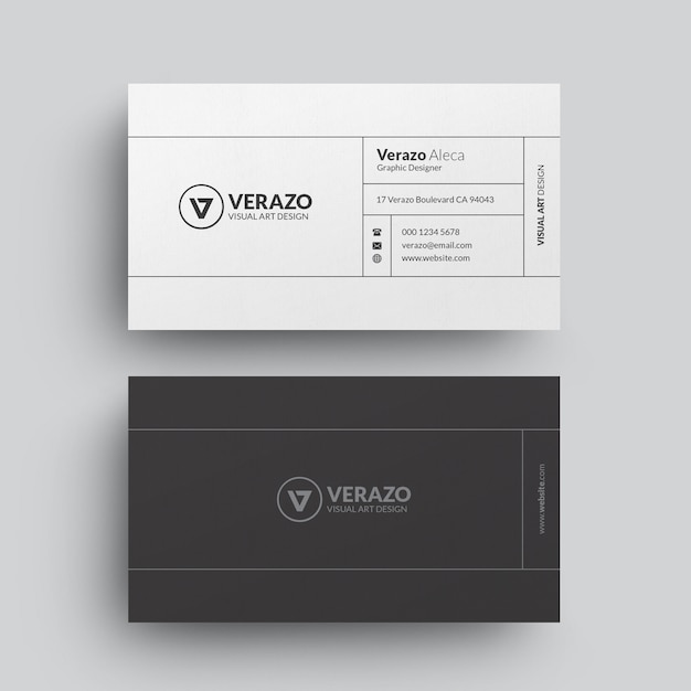 Modèle de carte de visite minimaliste propre
