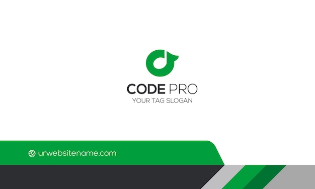 Modèle de carte de visite pour Code Pro avec logo de note de musique