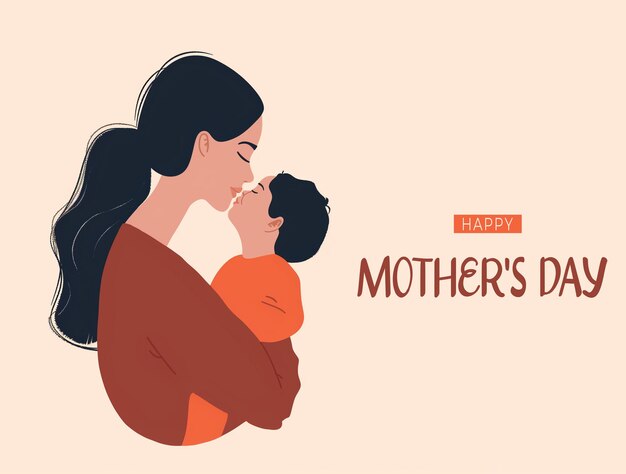PSD modèle de carte de vœux pour la fête internationale des mères