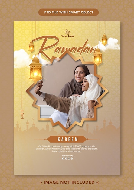 Modèle de cartes de voeux Ramadan