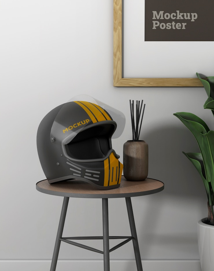PSD modèle de casque de moto
