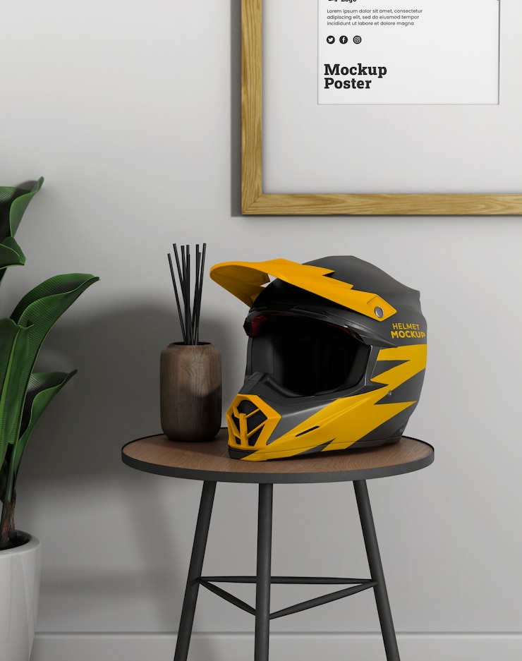 PSD modèle de casque de moto
