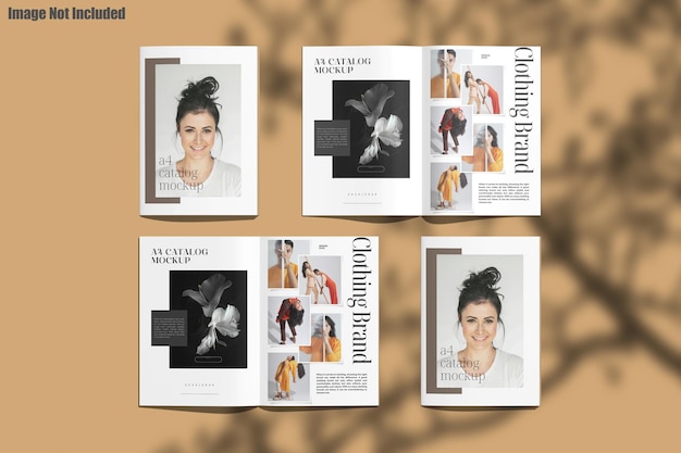 Modèle de catalogue de brochures de magazines en A4