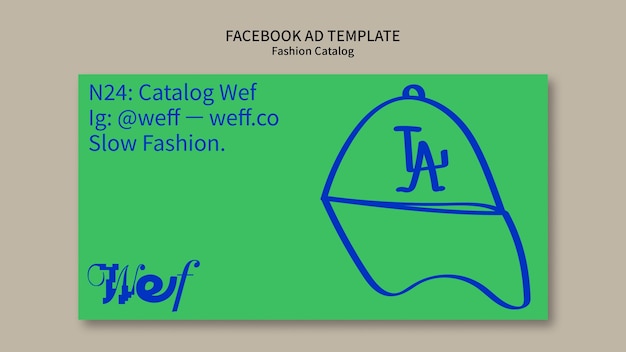 modèle de catalogue de mode de design plat pour Facebook