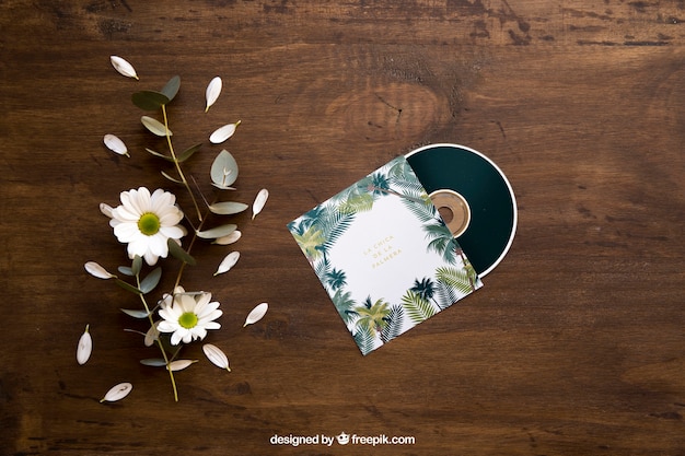 Modèle de CD floral