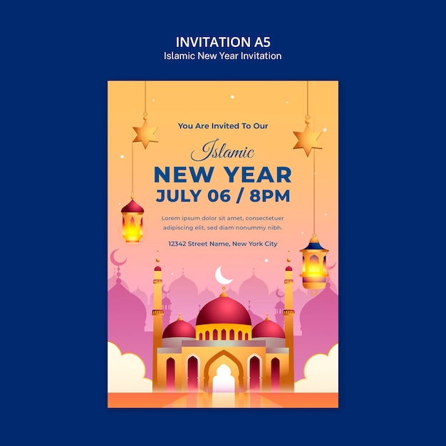 modèle de célébration du Nouvel An islamique